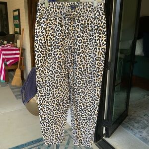 J. Crew Animal Print Pants - Black and Tan